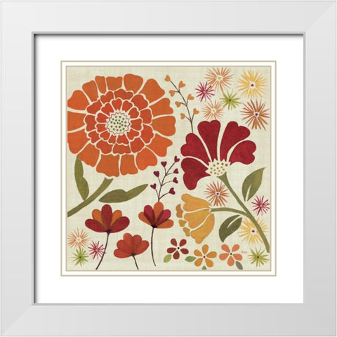 Spice Garden II White Modern Wood Framed Art Print with Double Matting by Charron, Veronique
