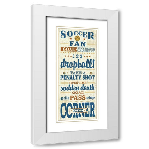 Sport Lover III Brown White Modern Wood Framed Art Print with Double Matting by Pela Studio