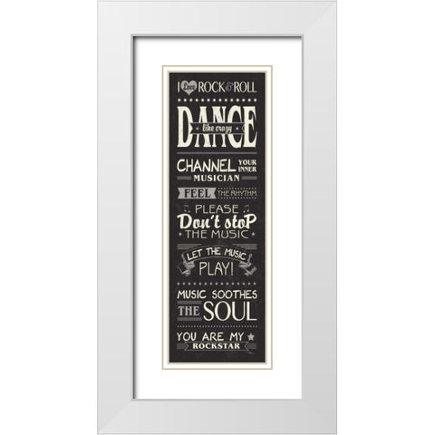 Music Lovers I White Modern Wood Framed Art Print with Double Matting by Pela Studio