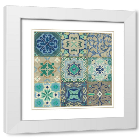 Santorini I White Modern Wood Framed Art Print with Double Matting by Pela Studio