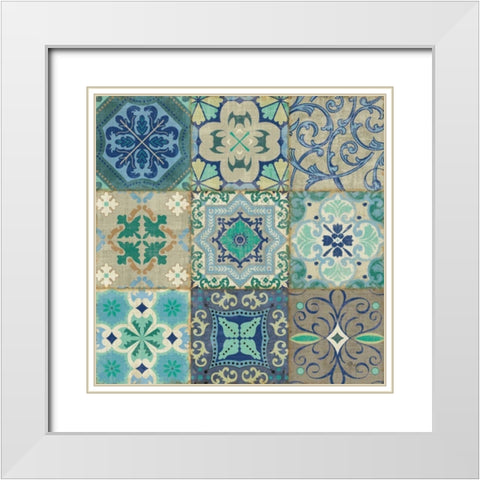 Santorini I White Modern Wood Framed Art Print with Double Matting by Pela Studio