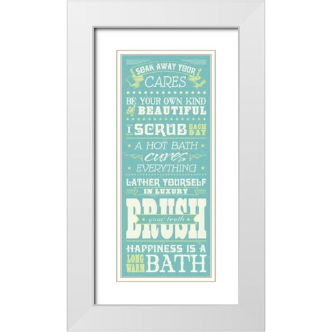 Wash Up I White Modern Wood Framed Art Print with Double Matting by Pela Studio