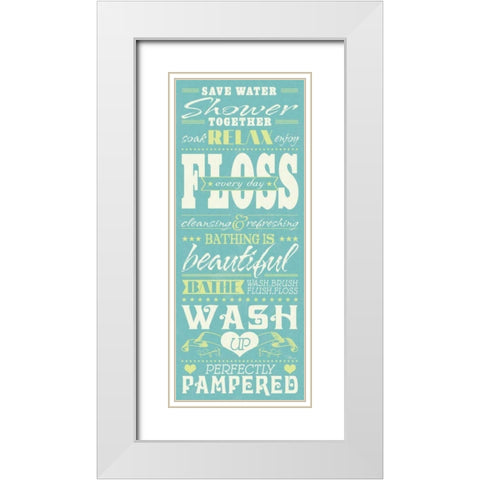 Wash Up II White Modern Wood Framed Art Print with Double Matting by Pela Studio