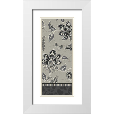 Garden Drawings Dark V White Modern Wood Framed Art Print with Double Matting by Pela
