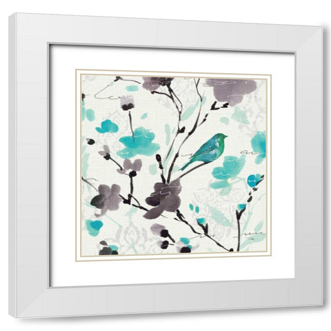 Flowing  II White Modern Wood Framed Art Print with Double Matting by ERR, Pela