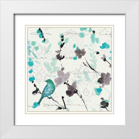Flowing III White Modern Wood Framed Art Print with Double Matting by ERR, Pela