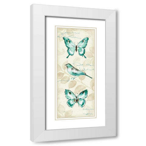 Wing Prints II White Modern Wood Framed Art Print with Double Matting by Pela