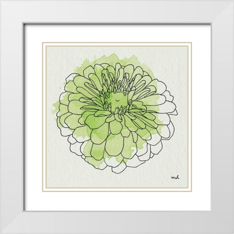 Watercolor Floral I White Modern Wood Framed Art Print with Double Matting by Hershey, Moira