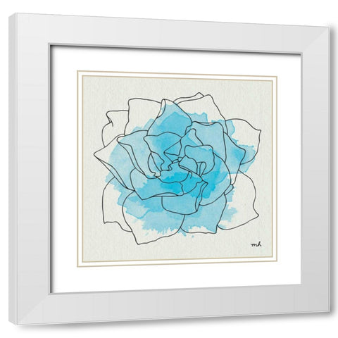 Watercolor Floral II White Modern Wood Framed Art Print with Double Matting by Hershey, Moira