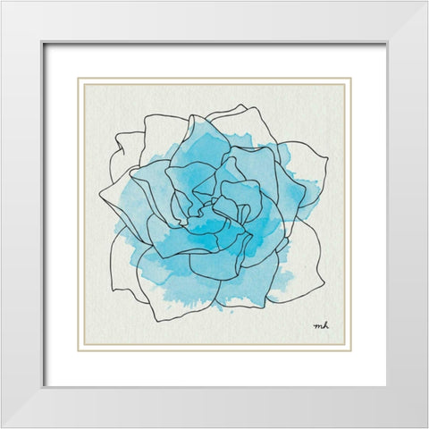 Watercolor Floral II White Modern Wood Framed Art Print with Double Matting by Hershey, Moira