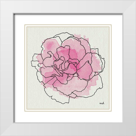 Watercolor Floral III White Modern Wood Framed Art Print with Double Matting by Hershey, Moira