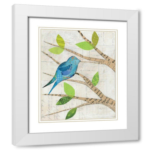 Birds in Spring I White Modern Wood Framed Art Print with Double Matting by Prahl, Courtney