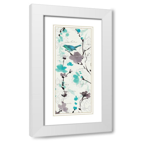 Flowing IV White Modern Wood Framed Art Print with Double Matting by ERR, Pela