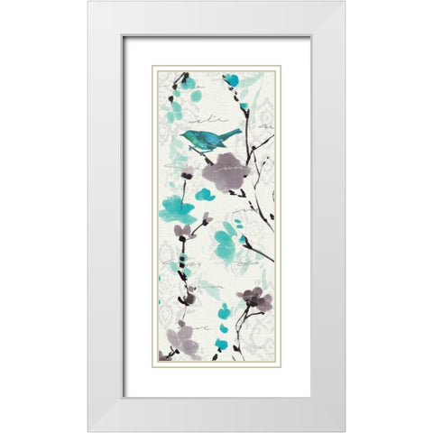 Flowing IV White Modern Wood Framed Art Print with Double Matting by ERR, Pela
