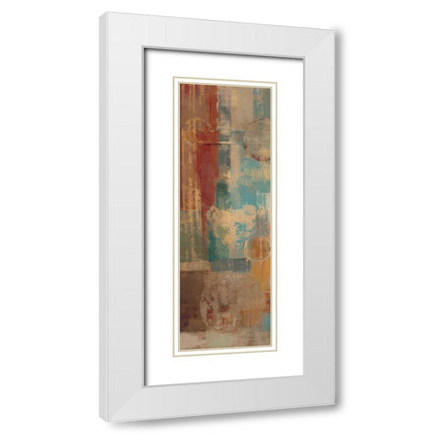 Oriental Trip Panel I White Modern Wood Framed Art Print with Double Matting by Vassileva, Silvia