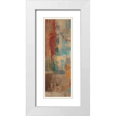 Oriental Trip Panel I White Modern Wood Framed Art Print with Double Matting by Vassileva, Silvia
