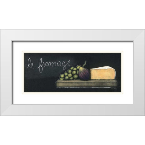 Chalkboard Menu III - Fromage White Modern Wood Framed Art Print with Double Matting by Adams, Emily