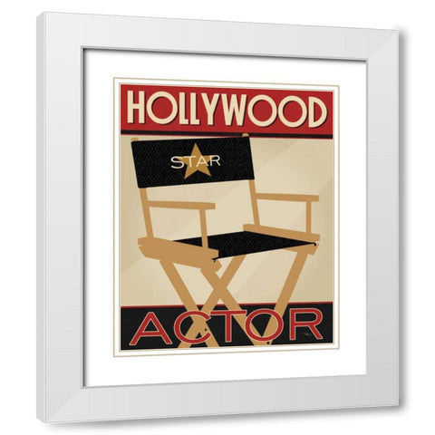 Directors Cut I White Modern Wood Framed Art Print with Double Matting by Pela Studio