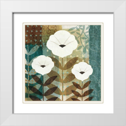 Floral Dream I WAG White Modern Wood Framed Art Print with Double Matting by Mullan, Michael