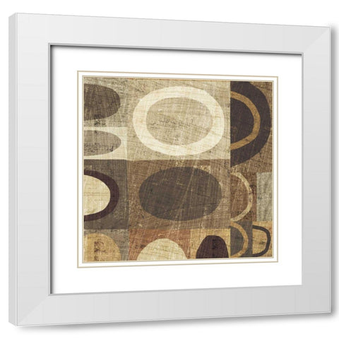 Modern Geometric Neutral II White Modern Wood Framed Art Print with Double Matting by Mullan, Michael