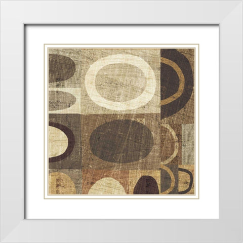 Modern Geometric Neutral II White Modern Wood Framed Art Print with Double Matting by Mullan, Michael
