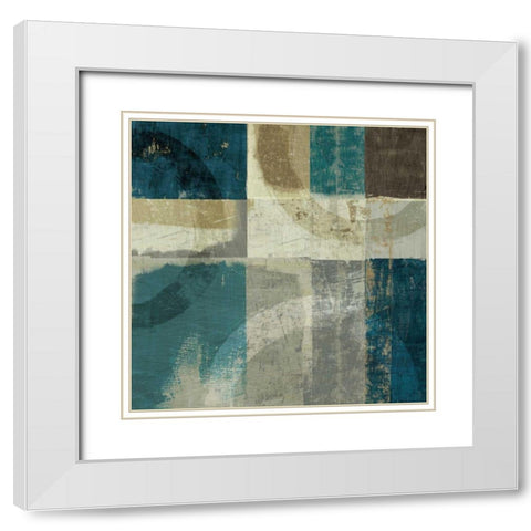 Sublime Blue White Modern Wood Framed Art Print with Double Matting by Mullan, Michael