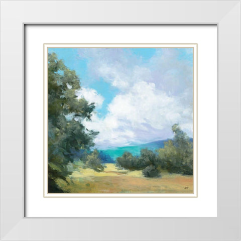 Hedgerow I White Modern Wood Framed Art Print with Double Matting by Purinton, Julia