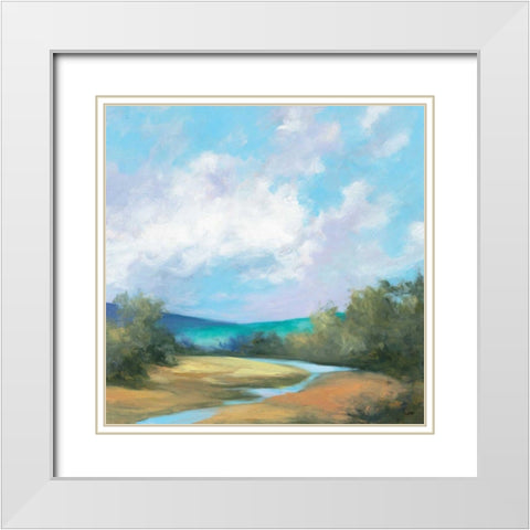 Hedgerow II White Modern Wood Framed Art Print with Double Matting by Purinton, Julia