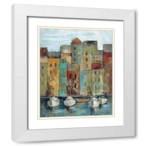Old Town Port I White Modern Wood Framed Art Print with Double Matting by Vassileva, Silvia