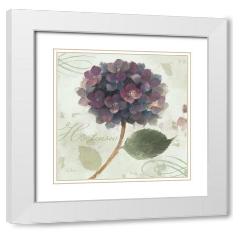 Abundant Hydrangea II Blue Green White Modern Wood Framed Art Print with Double Matting by Hristova, Albena