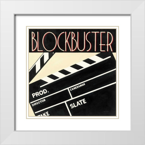 Blockbuster White Modern Wood Framed Art Print with Double Matting by Fabiano, Marco