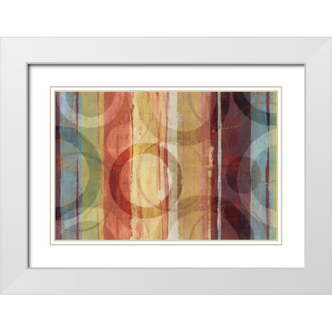 Strata White Modern Wood Framed Art Print with Double Matting by Wild Apple Portfolio