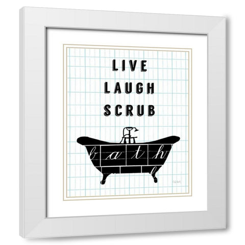 Letterform Tub White Modern Wood Framed Art Print with Double Matting by Schlabach, Sue