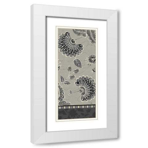 Garden Drawings Dark IV White Modern Wood Framed Art Print with Double Matting by ERR, Pela