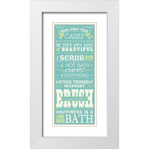 Wash Up I White Modern Wood Framed Art Print with Double Matting by Pela Studio