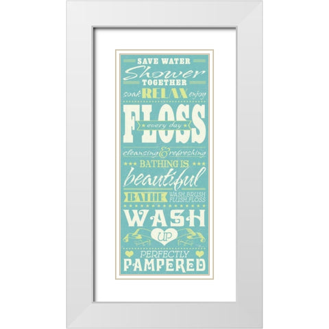 Wash Up II White Modern Wood Framed Art Print with Double Matting by Pela Studio