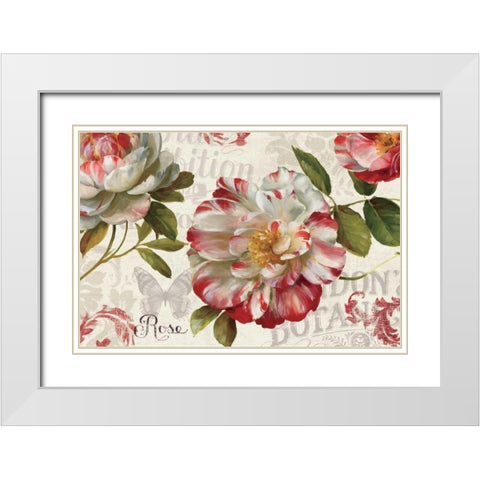 Spring Flair I White Modern Wood Framed Art Print with Double Matting by Audit, Lisa