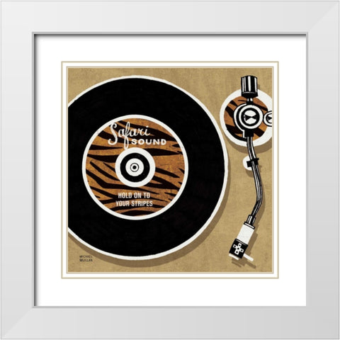 Analog Jungle Record Player White Modern Wood Framed Art Print with Double Matting by Mullan, Michael