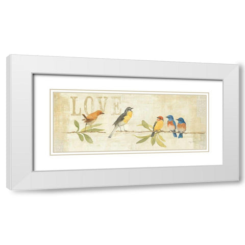 Adoration of the Magpie Panel I White Modern Wood Framed Art Print with Double Matting by Tillmon, Avery