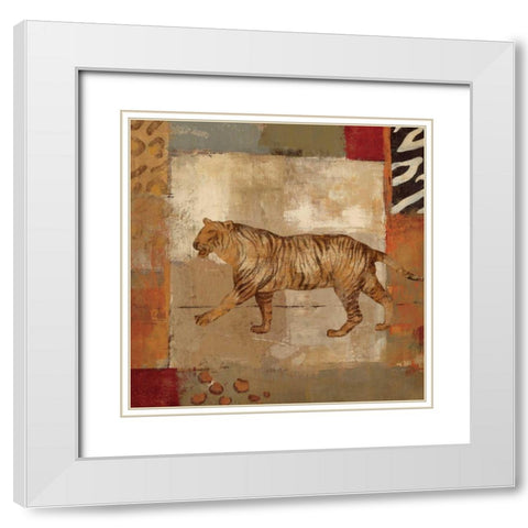 Animals on Safari II White Modern Wood Framed Art Print with Double Matting by Vassileva, Silvia