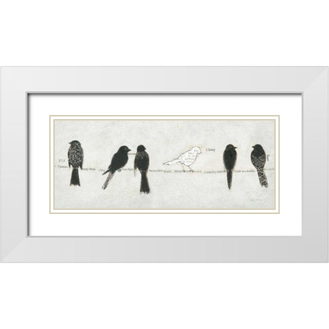 Catching Up I White Modern Wood Framed Art Print with Double Matting by Adams, Emily