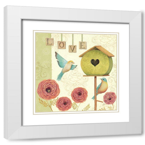 Welcome Home II White Modern Wood Framed Art Print with Double Matting by Brissonnet, Daphne
