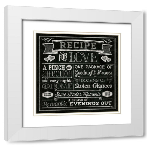 Thoughtful Recipes III White Modern Wood Framed Art Print with Double Matting by Pela Studio