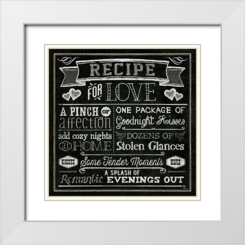 Thoughtful Recipes III White Modern Wood Framed Art Print with Double Matting by Pela Studio