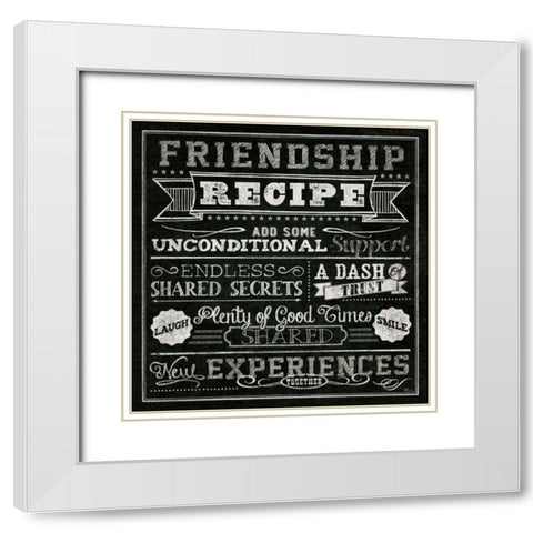 Thoughtful Recipes IV White Modern Wood Framed Art Print with Double Matting by Pela Studio