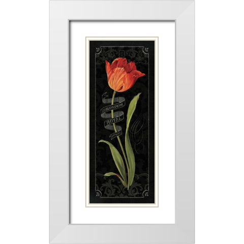 Tulipa Botanica II White Modern Wood Framed Art Print with Double Matting by Audit, Lisa