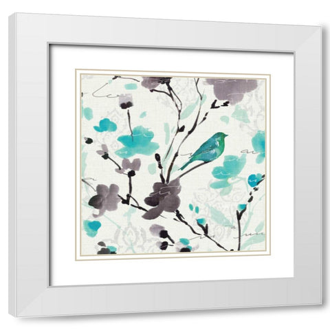 Flowing II White Modern Wood Framed Art Print with Double Matting by ERR, Pela