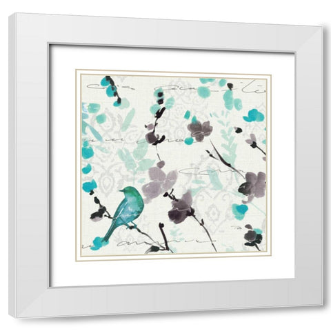 Flowing III White Modern Wood Framed Art Print with Double Matting by ERR, Pela