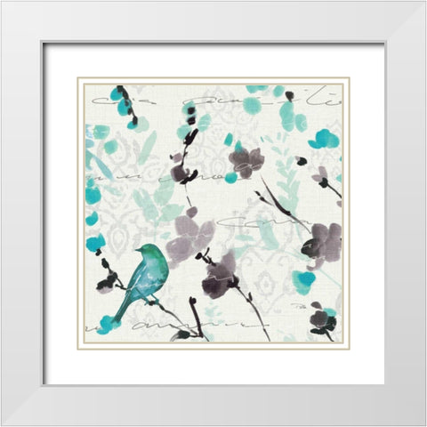 Flowing III White Modern Wood Framed Art Print with Double Matting by ERR, Pela