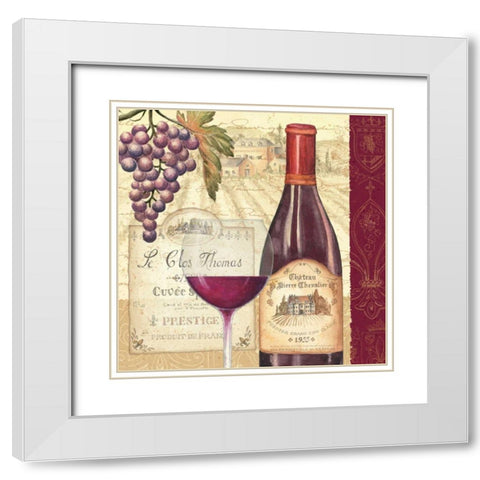 Wine Tradition II White Modern Wood Framed Art Print with Double Matting by Brissonnet, Daphne